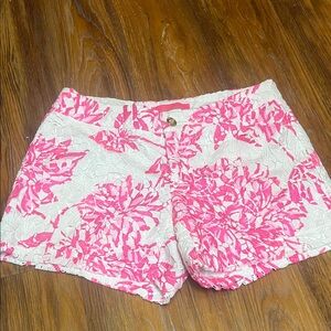 Lilly Pulitzer Pink Floral High Waist Shorts